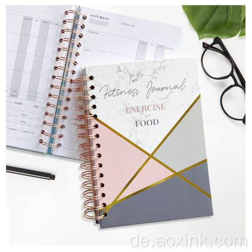 Papier Business Hardcover Journal Custom Logo Spiral Notebook